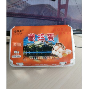 纸浆蛋托贴标效果